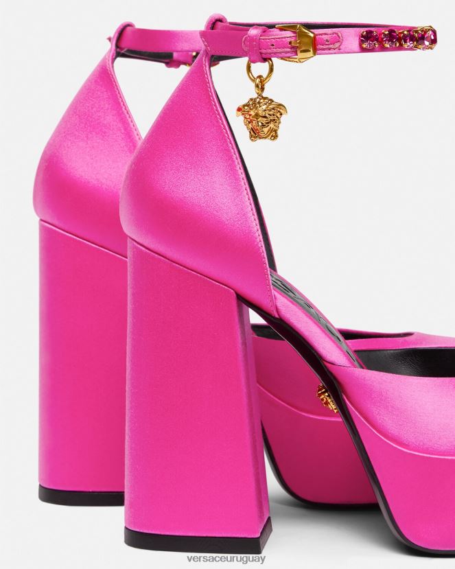 Versace zapatos de tacón con plataforma única medusa aevitas mujer fucsia zapato H88R0H416