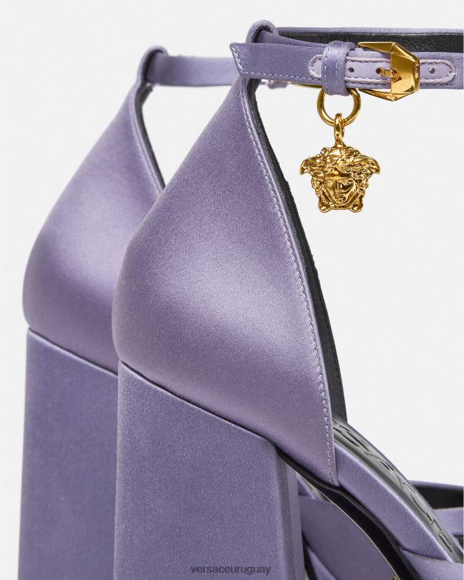 Versace zapatos de tacón con plataforma única medusa aevitas mujer lila zapato H88R0H427