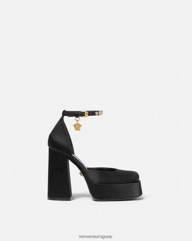 Versace zapatos de tacón con plataforma única medusa aevitas mujer negro zapato H88R0H415