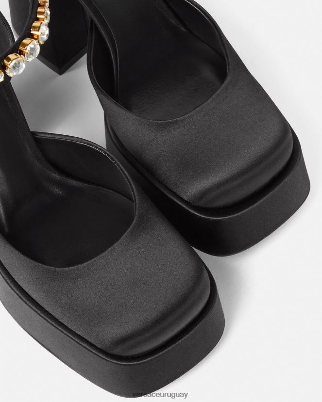 Versace zapatos de tacón con plataforma única medusa aevitas mujer negro zapato H88R0H415