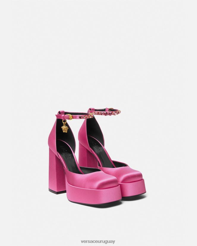 Versace zapatos de tacón con plataforma única medusa aevitas mujer rosa zapato H88R0H414