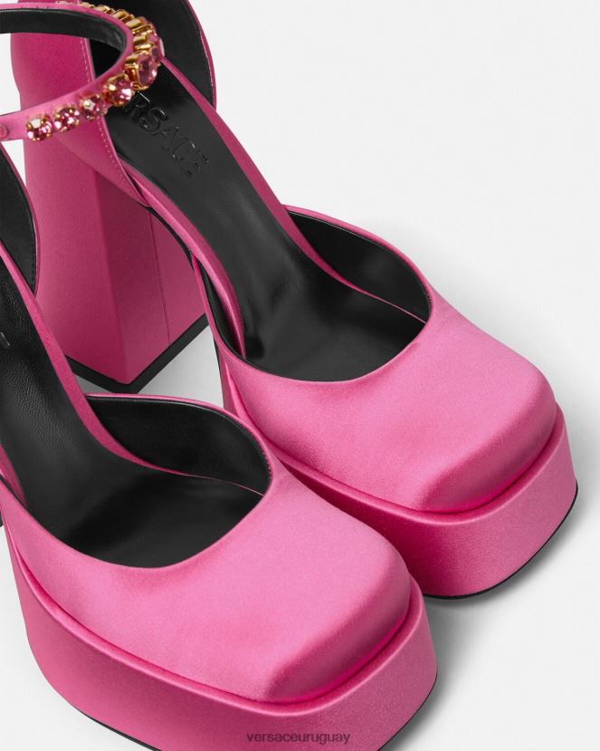 Versace zapatos de tacón con plataforma única medusa aevitas mujer rosa zapato H88R0H414