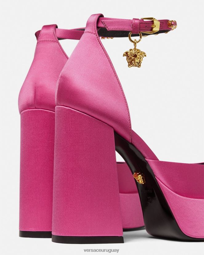 Versace zapatos de tacón con plataforma única medusa aevitas mujer rosa zapato H88R0H414