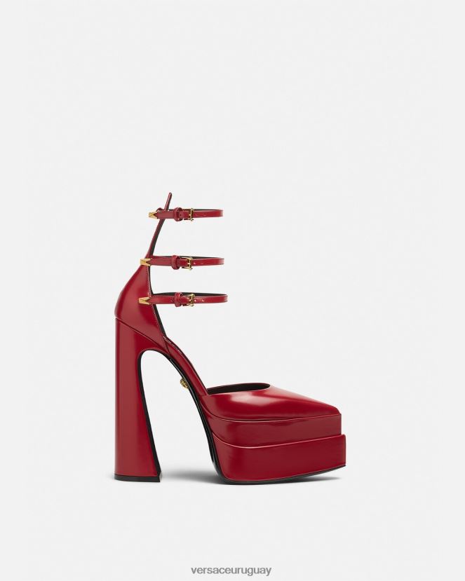 Versace zapatos de tacón con plataforma puntiaguda aevitas mujer borgoña zapato H88R0H408