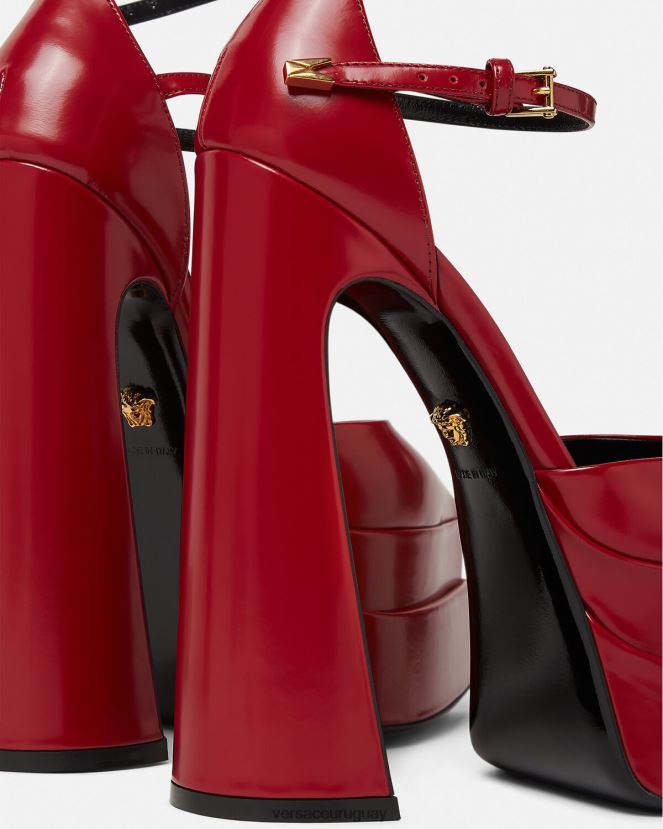 Versace zapatos de tacón con plataforma puntiaguda aevitas mujer borgoña zapato H88R0H408