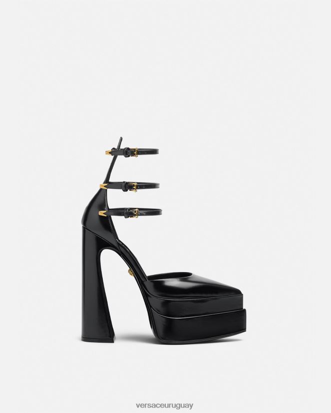 Versace zapatos de tacón con plataforma puntiaguda aevitas mujer negro zapato H88R0H420