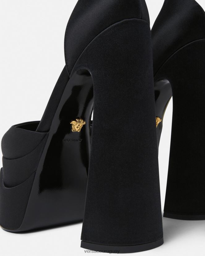 Versace zapatos de tacón con plataforma puntiaguda aevitas mujer negro zapato H88R0H421
