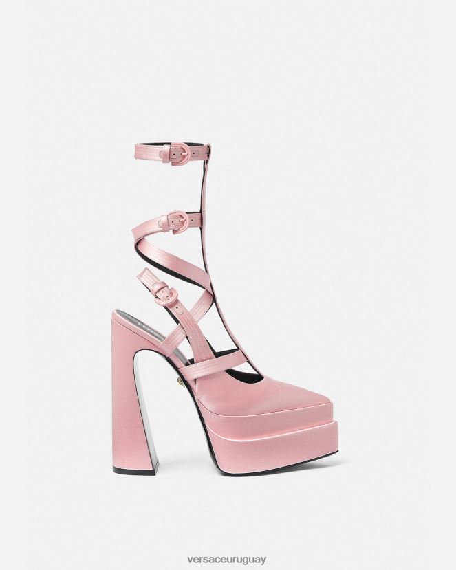 Versace zapatos de tacón con plataforma puntiaguda aevitas mujer rosa zapato H88R0H405