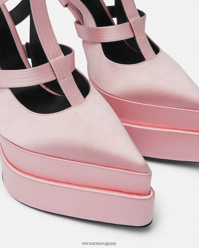 Versace zapatos de tacón con plataforma puntiaguda aevitas mujer rosa zapato H88R0H405