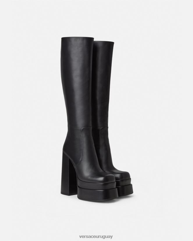 Versace botas altas aevitas con plataforma mujer negro zapato H88R0H477