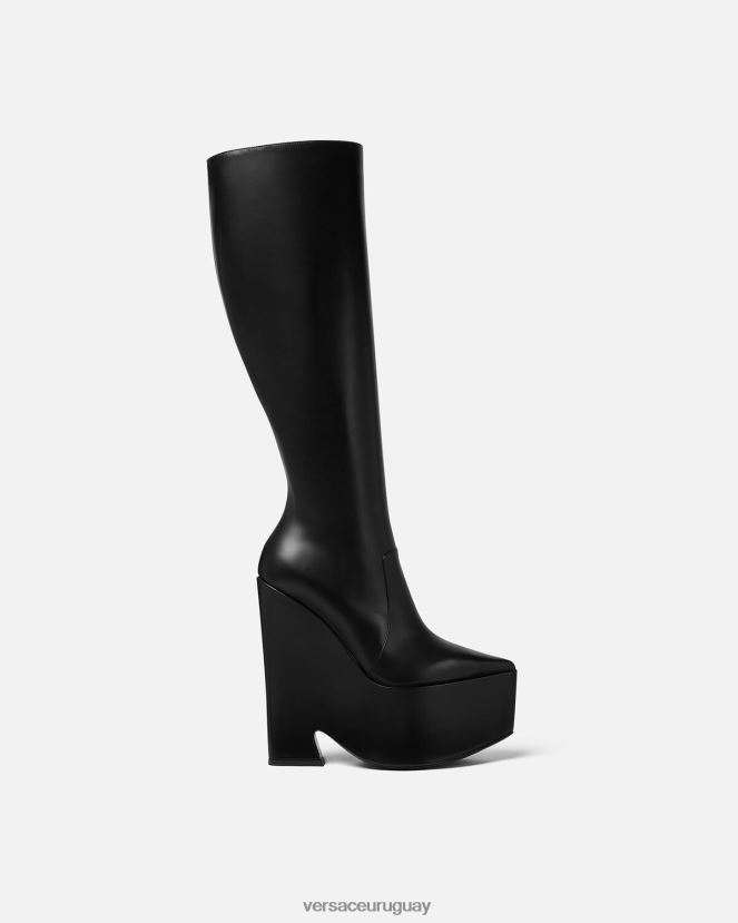 Versace botas altas tempest con plataforma mujer negro zapato H88R0H478