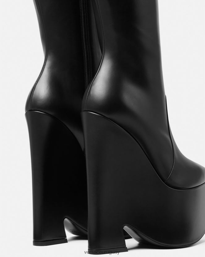 Versace botas altas tempest con plataforma mujer negro zapato H88R0H478