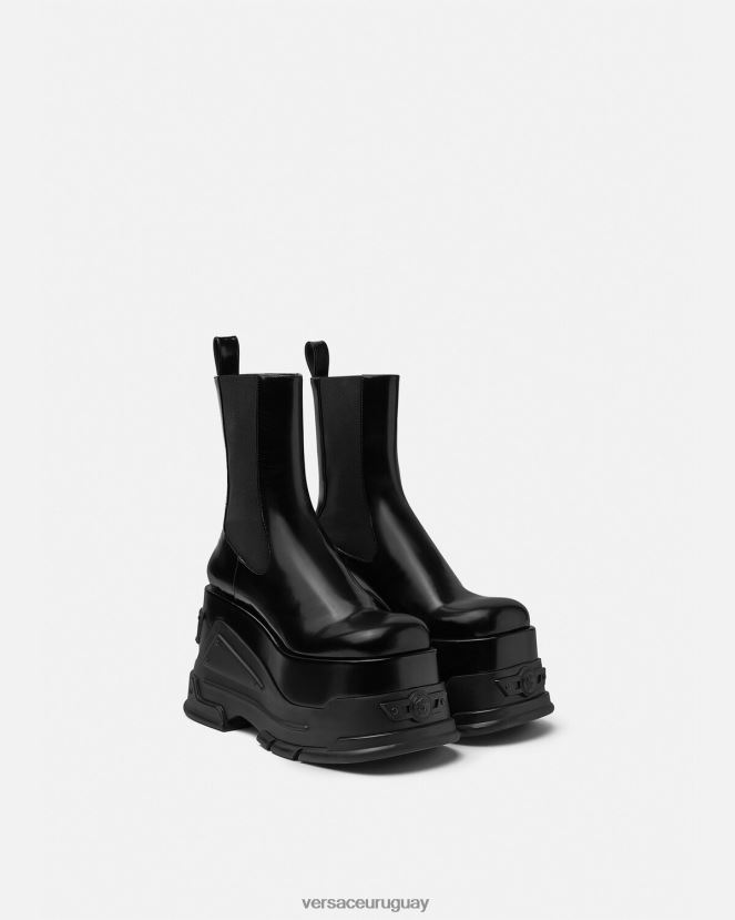 Versace botas con plataforma y medusa mujer negro zapato H88R0H474