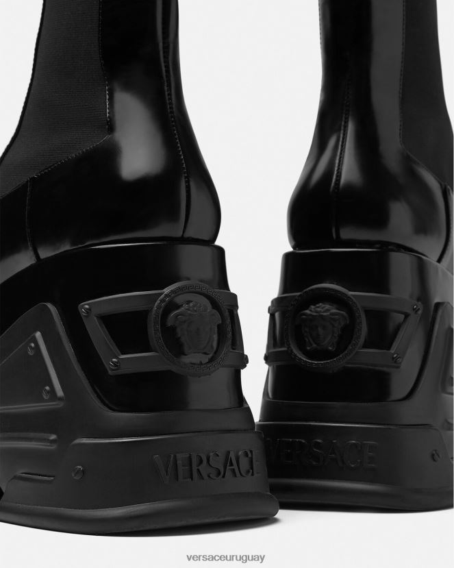 Versace botas con plataforma y medusa mujer negro zapato H88R0H474