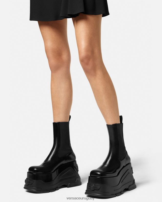 Versace botas con plataforma y medusa mujer negro zapato H88R0H474