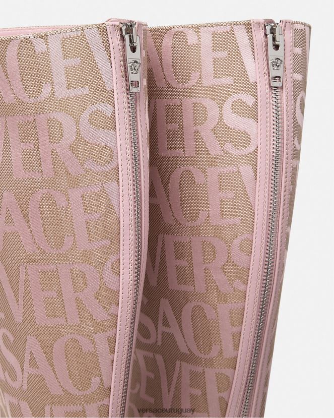 Versace botas hasta la rodilla por toda la prenda mujer rosa zapato H88R0H476