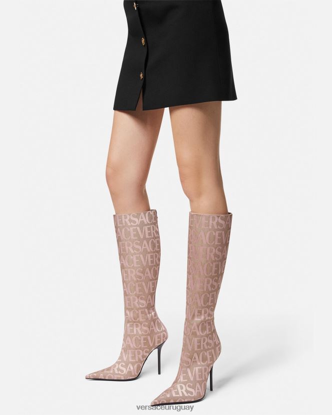 Versace botas hasta la rodilla por toda la prenda mujer rosa zapato H88R0H476