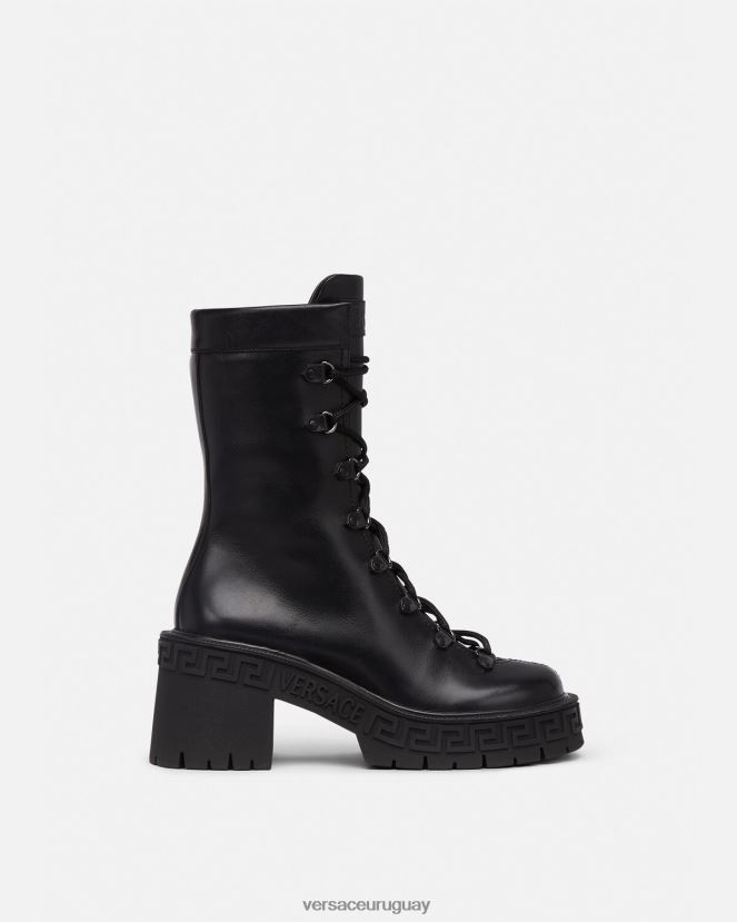 Versace botas militares con plataforma greca mujer negro zapato H88R0H480
