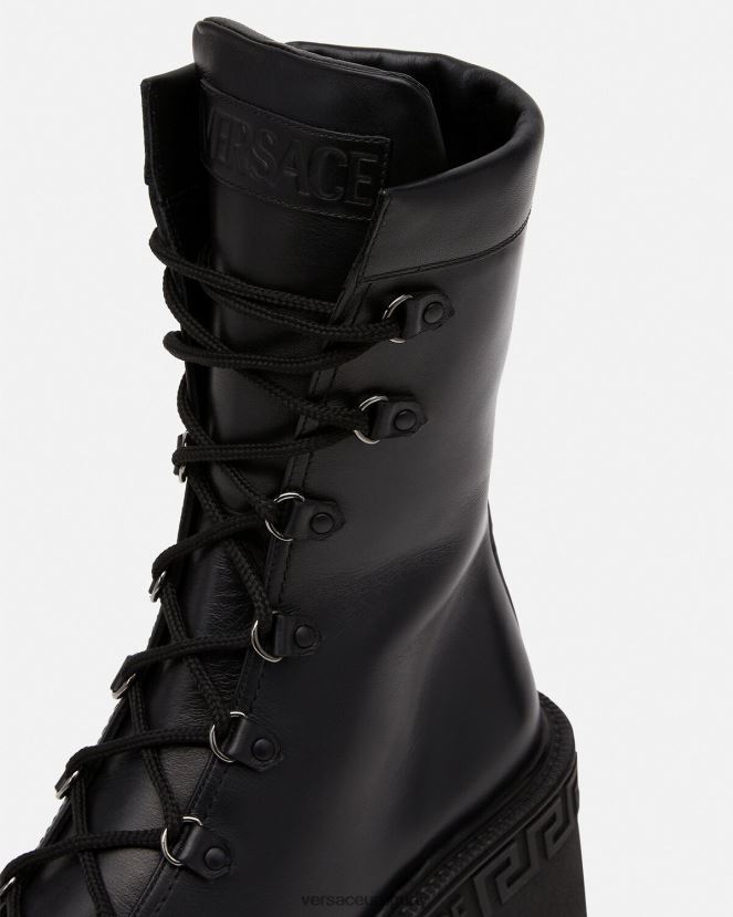 Versace botas militares con plataforma greca mujer negro zapato H88R0H480