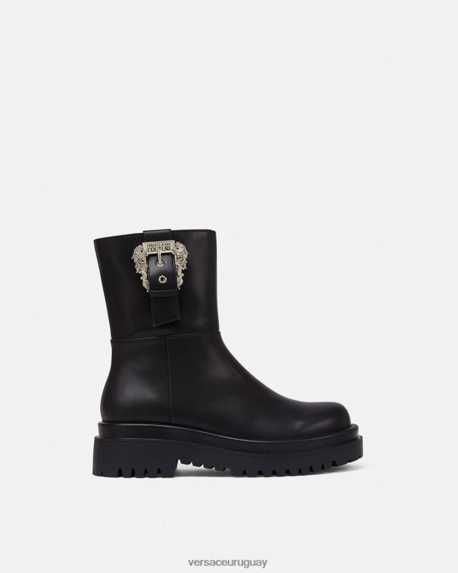 Versace botines con hebilla barroca Drew mujer negro zapato H88R0H2271