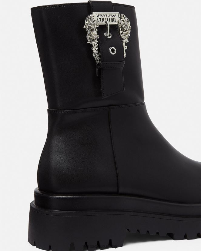 Versace botines con hebilla barroca Drew mujer negro zapato H88R0H2271