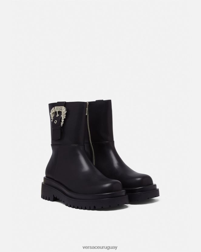 Versace botines con hebilla barroca Drew mujer negro zapato H88R0H2271