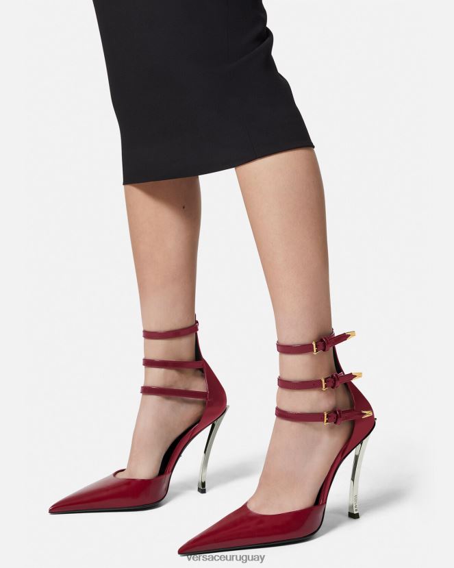Versace bombas de punta mujer borgoña zapato H88R0H385
