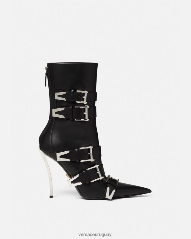 Versace botas con hebillas mujer negro zapato H88R0H390