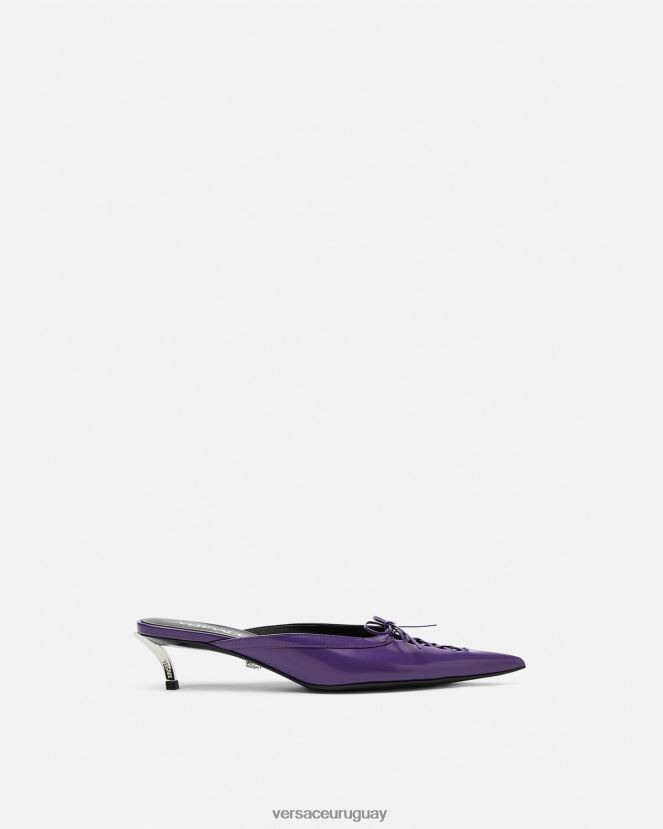Versace mules con punta de alfiler mujer Violeta zapato H88R0H393
