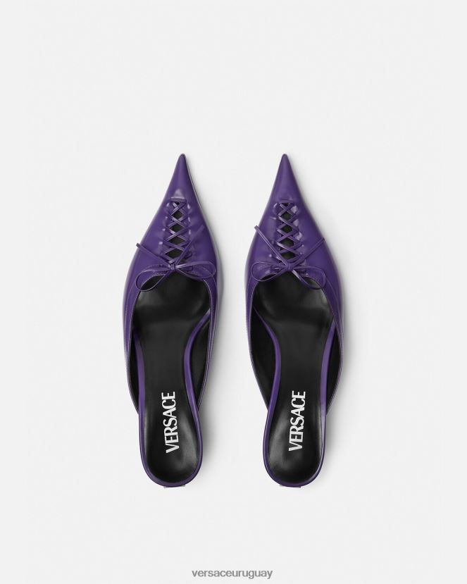 Versace mules con punta de alfiler mujer Violeta zapato H88R0H393