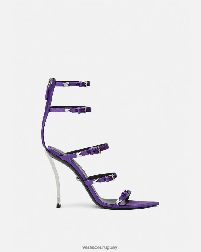 Versace sandalias con punta de alfiler mujer Violeta zapato H88R0H398