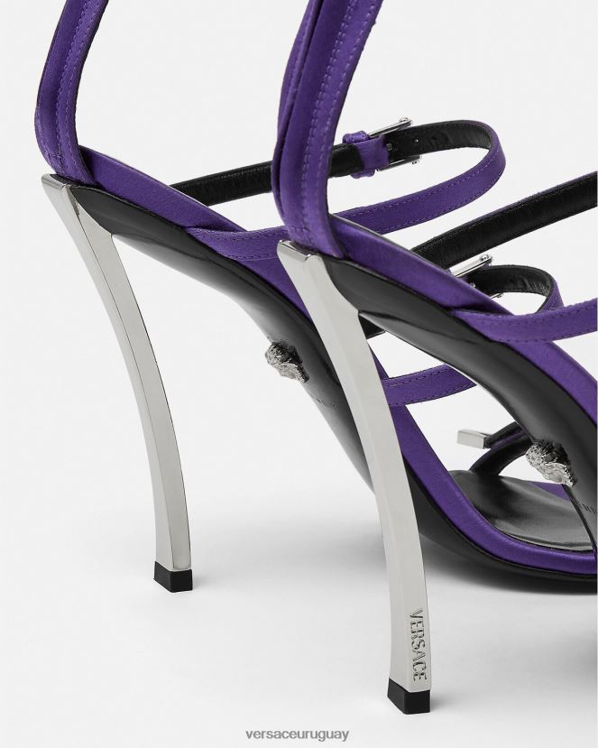 Versace sandalias con punta de alfiler mujer Violeta zapato H88R0H398