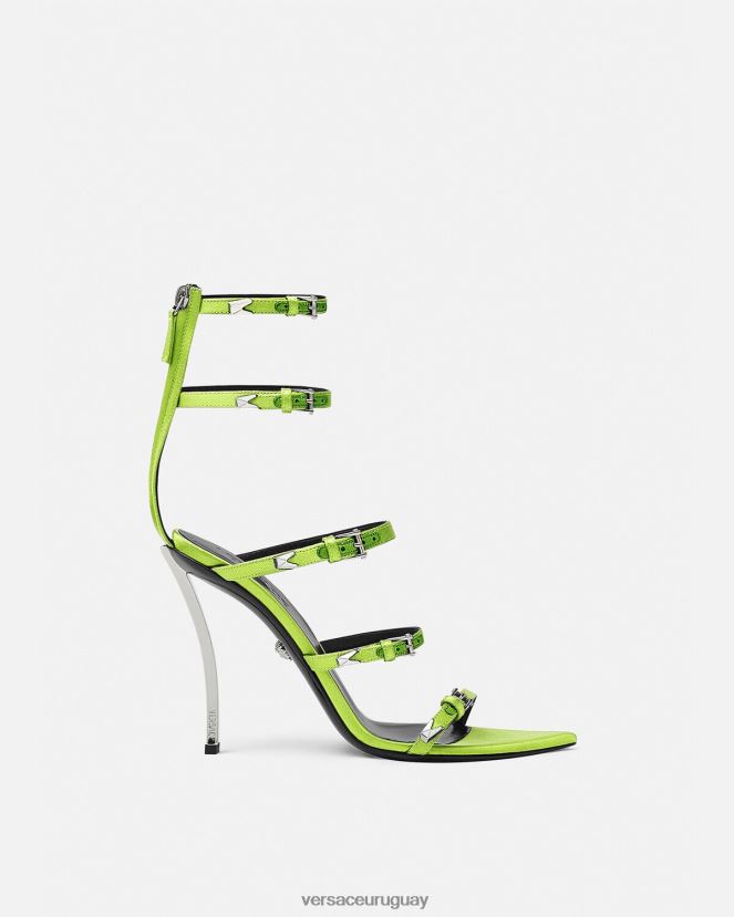Versace sandalias con punta de alfiler mujer amarillo zapato H88R0H399