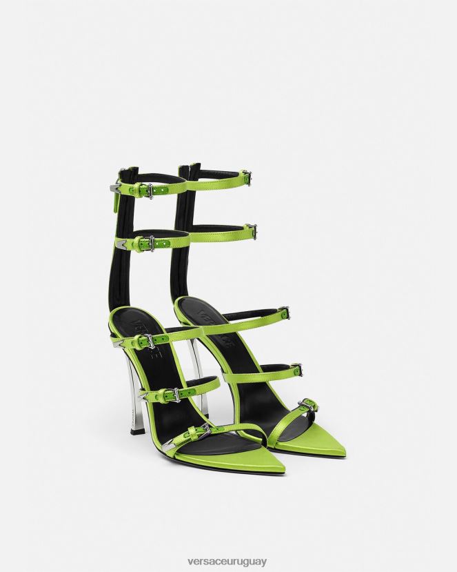 Versace sandalias con punta de alfiler mujer amarillo zapato H88R0H399