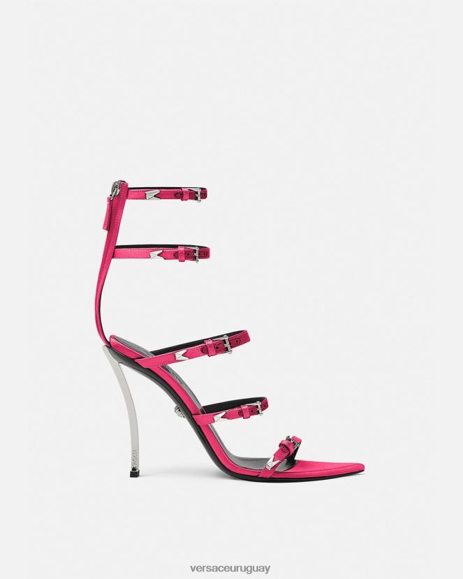 Versace sandalias con punta de alfiler mujer fucsia zapato H88R0H397