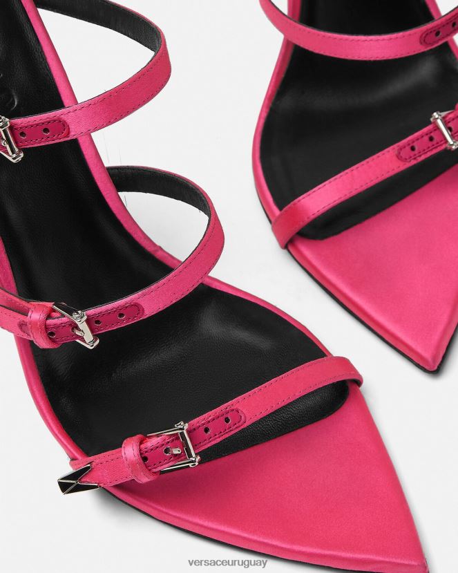 Versace sandalias con punta de alfiler mujer fucsia zapato H88R0H397
