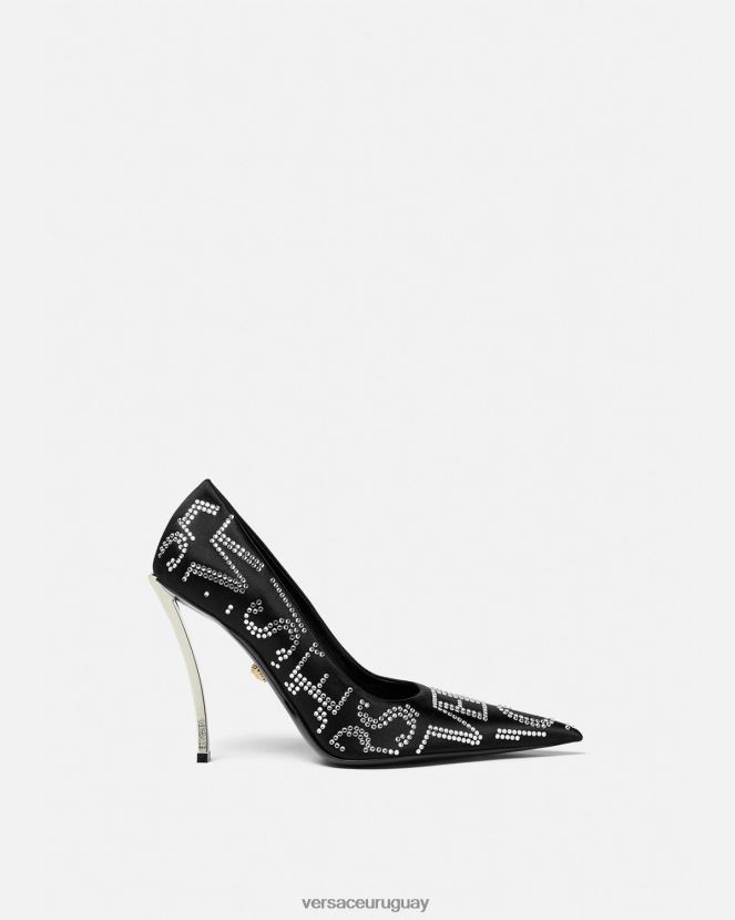 Versace zapatos de tacón con detalles en toda la prenda mujer negro zapato H88R0H403