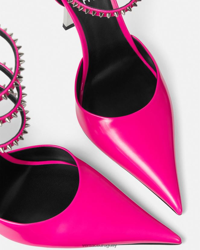 Versace zapatos de tacón con punta de aguja mujer fucsia zapato H88R0H400