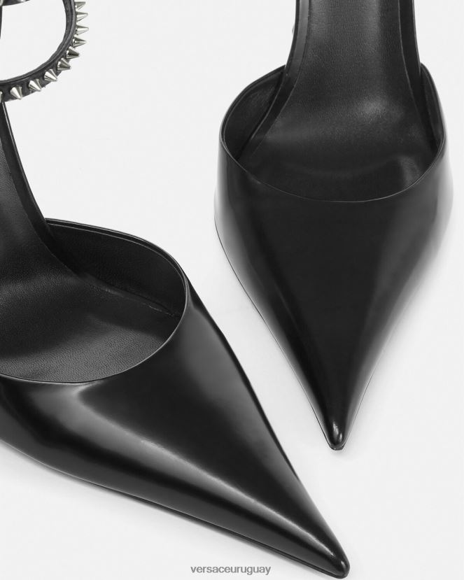 Versace zapatos de tacón con punta de aguja mujer negro zapato H88R0H402