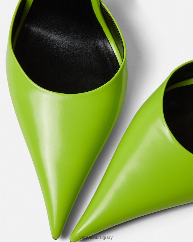 Versace zapatos de tacón con punta de aguja mujer verde zapato H88R0H401