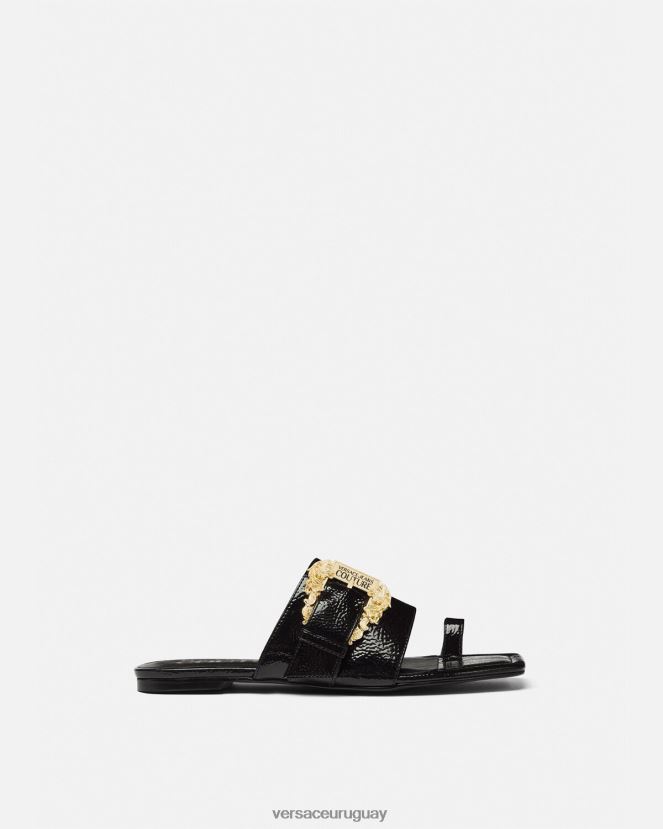 Versace mules Millie con hebilla barroca mujer negro zapato H88R0H2301
