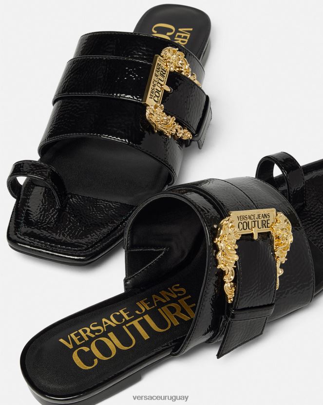Versace mules Millie con hebilla barroca mujer negro zapato H88R0H2301