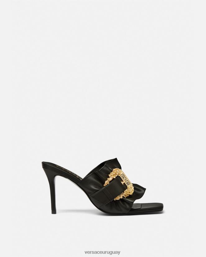Versace mules emily con hebilla barroca mujer negro zapato H88R0H2284