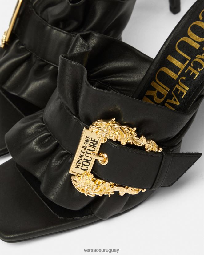 Versace mules emily con hebilla barroca mujer negro zapato H88R0H2284