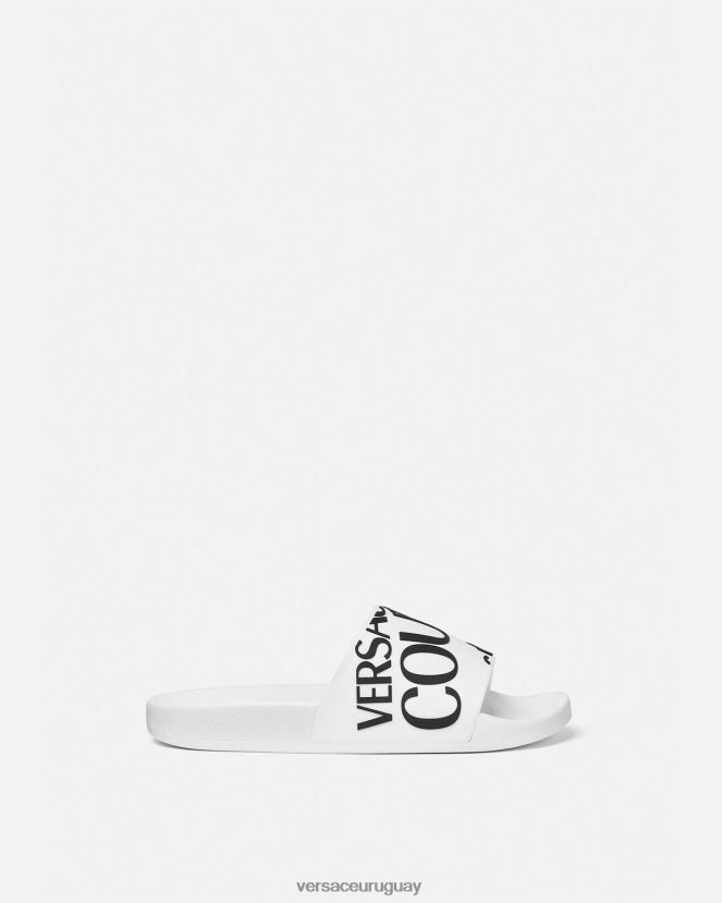 Versace diapositivas con logo mujer blanco zapato H88R0H2261