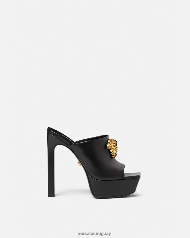 Versace mules con plataforma la medusa mujer negro zapato H88R0H448