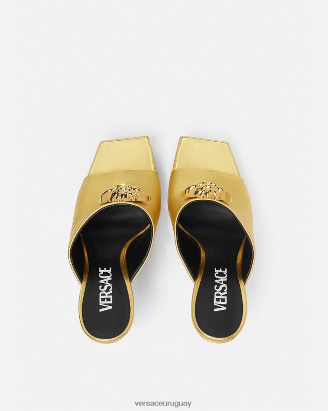 Versace mules con plataforma la medusa mujer oro zapato H88R0H466
