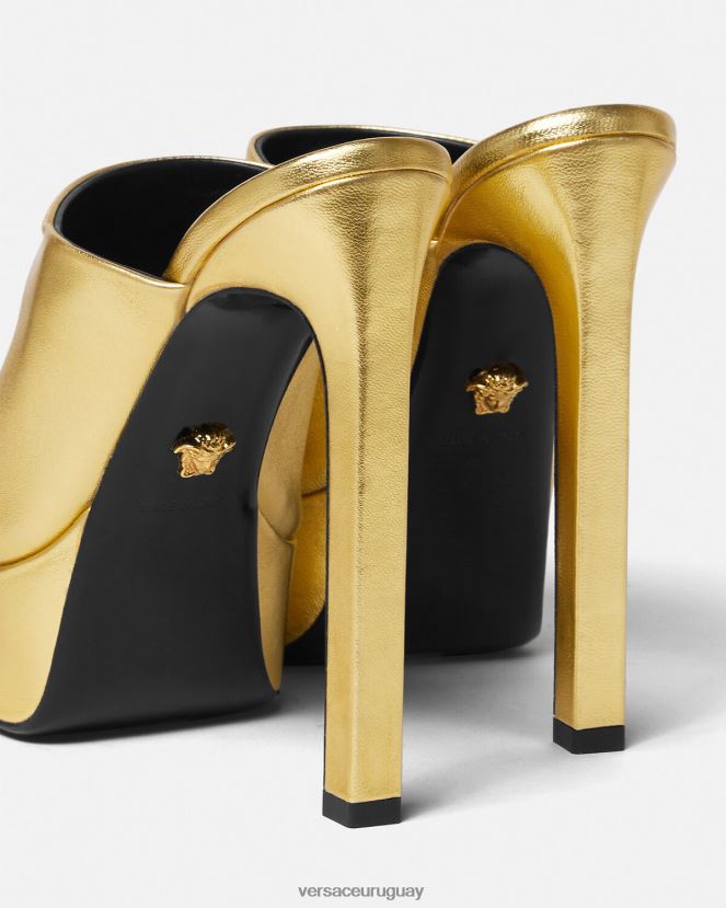 Versace mules con plataforma la medusa mujer oro zapato H88R0H466