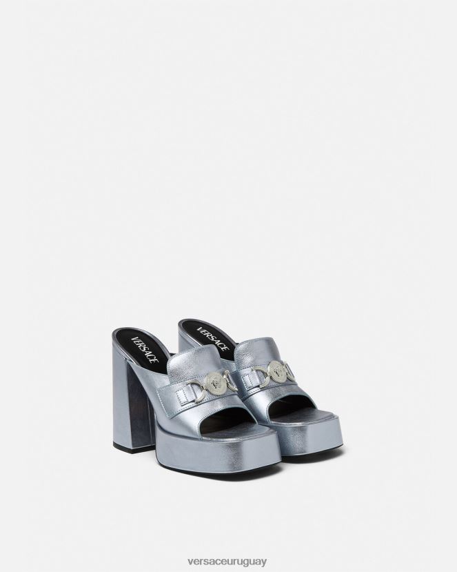 Versace mules con plataforma medusa \'95 mujer azul claro zapato H88R0H443