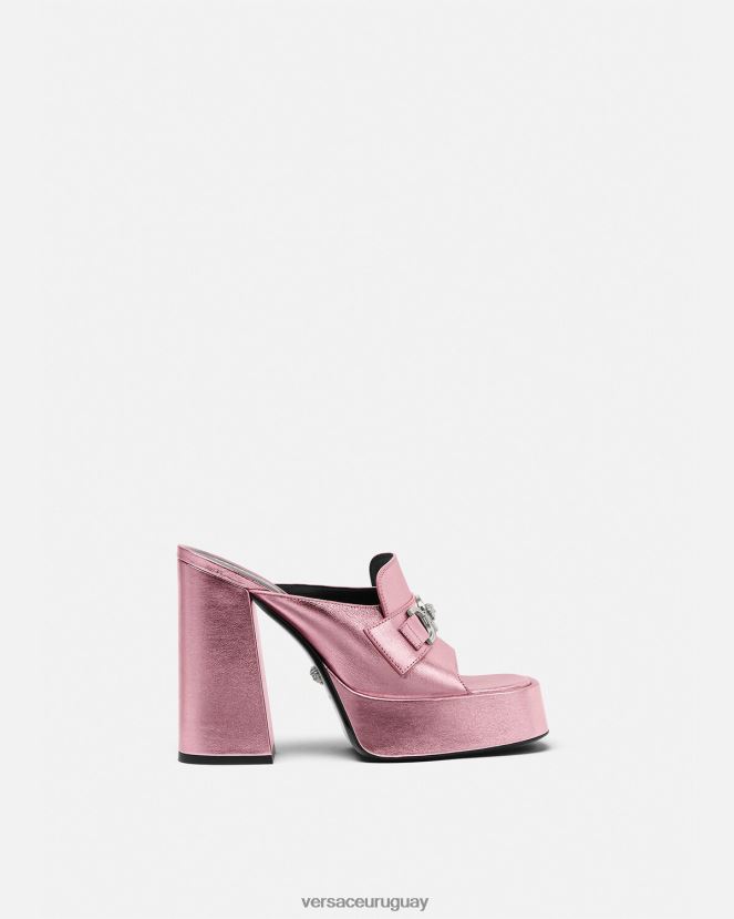 Versace mules con plataforma medusa '95 mujer rosa zapato H88R0H444